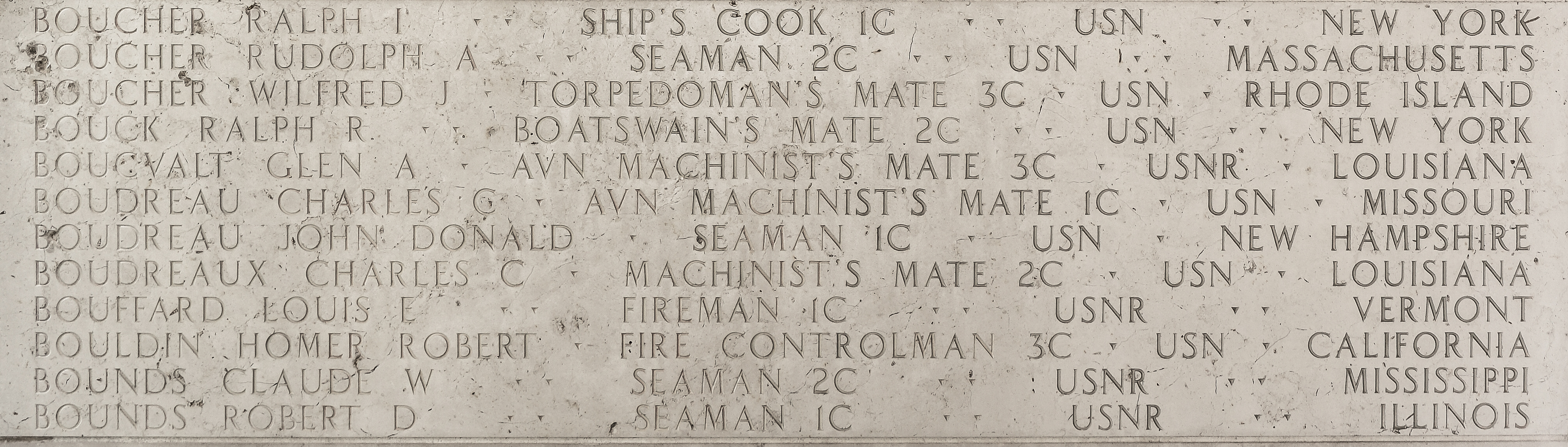 Ralph I. Boucher, Ship's Cook First Class